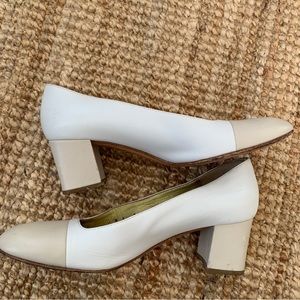 Vintage Italian Made two tone leather pumps
